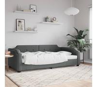 Lit de jour gris foncé 90x200 cm tissu canapé-lit vidaXL