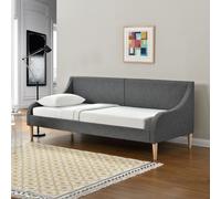 Lit de jour Lodz 90 x 200 cm gris foncé sans matelas