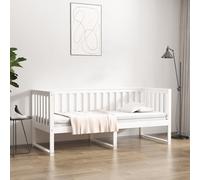 vidaXL Lit de jour Blanc 90x190 cm Bois de pin massif