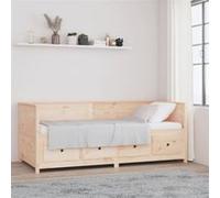 Lit de jour sans matelas 80x200 cm bois de pin massif Naturel G
