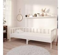Lit de jour sans matelas blanc bois de pin massif 90x200 cm Blanc G