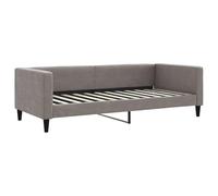 Lit de jour, taupe, 90 x 200 cm, en tissu, moderne, pour salon et chambre à coucher, durable et confortable, solution peu encombrante pour les invités et les petites pièces