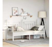 Lit de jour vidaXL avec lit escamotable blanc 75x190 cm en acier 42002677
