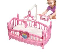 Lit De Maison De Poupée- Mini Berceau De PoupéeBerceau en Bois Fait À La Main, Meubles Décoratifs De Maison De PoupéeJouets Éducatifs, Créativité, Jeu De Rôle Amusant | Activités en Famille,