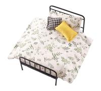 Lit de maison miniature Décoration rétro réaliste avec literie et oreiller | Fournitures de Maison Miniature Pour Les Filles Jeu Habillé Vie Rêve Et Histoire Armoire Salon Salle De Vacances