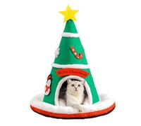 Lit de Maison pour Chat : Grotte pour Dormir Style Tente, antidérapant, bel Aspect Arbre de Noël, Pliable Portable pour Animaux de Compagnie, abri intérieur