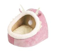 Lit de maison pour chat - Maison pour chat d'intérieur, jolie grotte en peluche douce semi-fermée pour chat | Lit confortable, chat d'intérieur, lapin, petit animal de compagnie, lit de chaton en pelu