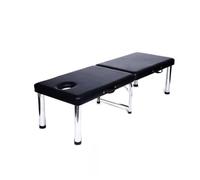 Lit de massage pliable avec cadre en acier inoxydable pour salon, spa et thérapie
