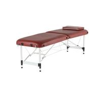 Lit de massage pliable réglable en hauteur, lit portable for thérapie de beauté et tatouage, adapté au salon de spa, facile à transporter(Red,185x60x51-78cm)