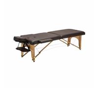 Lit de massage portable pliable et léger, lit de tatouage portable à hauteur réglable avec trou for la tête, lit de thérapie, adapté au spa, salon de tatouage, beauté(Brown,185x60x51-78cm)