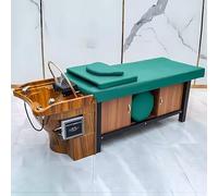 Lit de massage pour shampoing avec circulation d'eau et panneau de contrôle | Comprend un équipement de spa pour la tête, une table de soins du visage, la photothérapie, la fumigation et un tabouret.