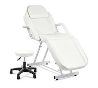 Lit de massage réglable - Cadre en acier avec accoudoir et appui-tête détachables, haute capacité de poids pour une utilisation professionnelle