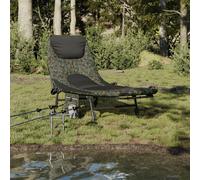 Lit de pêche avec pieds à boue réglables pliable vert lit de pêcheur vidaXL