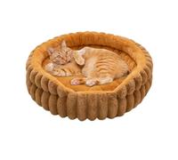 Lit de Petit Chien | Lit de Chien Lavable de nid de Chat Rond, Taule antidérapant des Animaux de Compagnie de Tapis antidérapant pour Calmer Petit Chaton de Race de Salon Chambre à Coucher