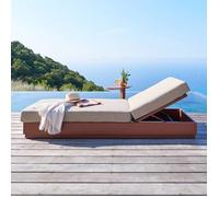 Lit de piscine Allure beige acajou - Hespéride