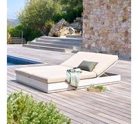 Hespéride - Lit de piscine en aluminium 2 places ALLURE - Beige et Avoine - Allure