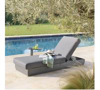 Lit de piscine ""Allure"" graphite polyester et aluminium - Hespéride