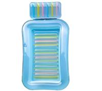 Lit de Piscine de Bronzage avec Oreiller 69x43x8 Pouces Chaise Longue Gonflable rectangulaire en PVC avec Porte-Boissons flotteurs Piscine gonflables Portables pour Adultes piscines pour Enfants