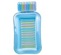 Lit de piscine de bronzage, lit piscine bronzage avec oreiller, chaise longue gonflable en PVC 69x43x8 pouces avec porte-boissons, flotteurs gonflables portables pour adultes et enfants, cha