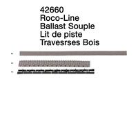 Lit de piste pour traverses bois-HO 1/87-ROCO 42660