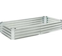 Lit de plantation 'Celano' Lit surélevé 180 x 90 x 30 cm Acier argenté