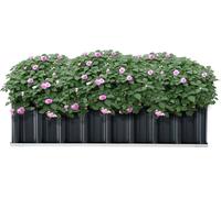 Lit de plantation Zevenaar 118 x 90 x 30 cm Lit surélevé Caisson de plantation résistant aux intempéries Lit de fleurs acier galvanisé gris anthracite