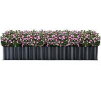 Lit de plantation Zevenaar 174 x 90 x 30 cm Lit surélevé Caisson de plantation résistant aux intempéries Lit de fleurs acier galvanisé gris anthracite