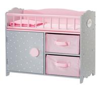 Lit de poupée avec rangement, Teamson Kids, rose/gris, 54 X 26 X 46