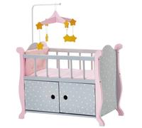Lit de poupée avec rangement, Teamson Kids, rose/gris, 57 X 31 X 79