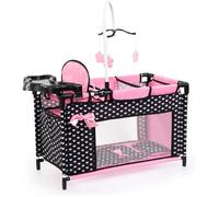 Lit de poupée - BAYER DESIGN - 62660AA - Noir - Rose - Chaise Haute et Table à Langer