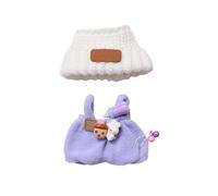 Lit de poupée double superposé Vêtements pour poupées (pas de poupée) Vêtements faits à la main pour poupée Tenues pour poupées de 17 cm Élégants pour les poupées de vacances (violet, 10 cm)