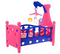 Lit De Poupée Pour Enfants 3+ Carrousel Coloré + Literie De Poupée + Maison De Jeu