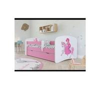 Lit de princesse rose babydreams à cheval sans tiroir, sans matelas 140/70