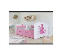 Lit de princesse rose babydreams à cheval, sans tiroir, sans matelas 160/80