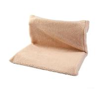 Lit de radiateur suspendu avec structure pliable en métal et polaire berbère pour petits animaux domestiques, chaud et confortable, berceau de chauffage du radiateur (beige)