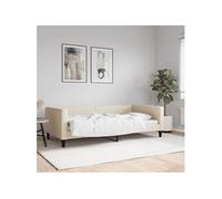 vidaXL Lit de Repos crème 100x200 cm Tissu
