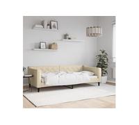 vidaXL Lit de repos crème 90x200 cm tissu