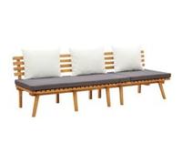 Lit de repos de jardin 200x65 cm Bois d acacia solide Beige G
