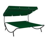 Lit de repos d'extérieur avec auvent Vert Vert G