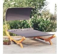 Lit de repos d'extérieur - vidaXL - 313954 - Bois courbé - 165x203x126 cm - Anthracite