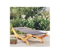 Vidaxl Lit De Repos Extérieur 100x188,5x44 Cm Bois Courbé Anthracite Gris