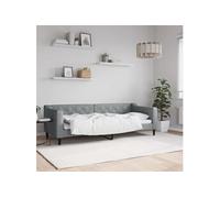 vidaXL Canapé-lit Lit de repos Gris clair 80x200 cm Tissu Simple