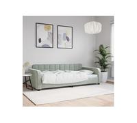 Lit de jour avec lit gigogne noir 90x190 cm velours canapé-lit vidaXL