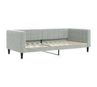 vidaXL Lit de repos 354008 velours gris clair 90x200 cm