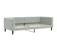 Lit de Repos Gris Clair 90x200 cm Velours, vidaXL, Canapé-lit, Lit d'appoint, Simple
