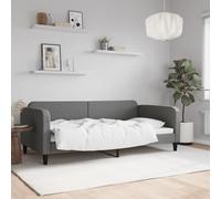 Lit de repos gris foncé 100x200 cm tissu canapé-lit vidaXL