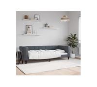 Lit de repos gris foncé 80x200 cm velours 354002