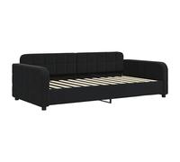 Lit de Repos Noir 100x200 cm Velours, vidaXL, Canapé-lit Confortable, Lit d'appoint, Simple