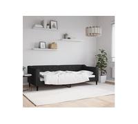 Lit de repos noir 80x200 cm tissu 354158