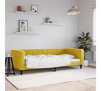 Vidaxl Lit De Jour Avec Gigogne Et Tiroirs Jaune 90x200 Cm Velours Multicolore